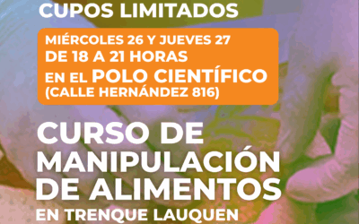 BROMATOLOGÍA MUNICIPAL DARÁ OTRO CURSO PRESENCIAL Y GRATUITO DE MANIPULACIÓN DE ALIMENTOS EL MIÉRCOLES 26 Y JUEVES 27 DE NOVIEMBRE