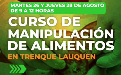 BROMATOLOGÍA MUNICIPAL DARÁ OTRO CURSO PRESENCIAL Y GRATUITO DE MANIPULACIÓN DE ALIMENTOS, EL MARTES 26 Y JUEVES 28 DE AGOSTO