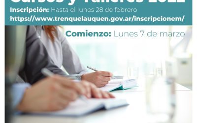 ÚLTIMOS DÍAS PARA ANOTARSE EN LOS TALLERES Y CURSOS QUE LA ESCUELA MUNICIPAL DARÁ EN TODAS SUS SEDES DURANTE 2022