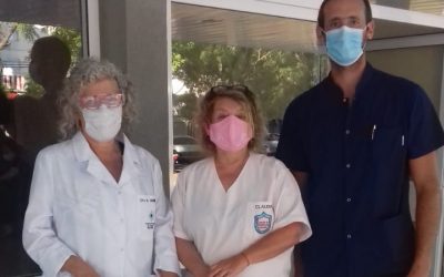 EL HOSPITAL DR. PEDRO T. ORELLANA RECIBIÓ SEIS FÉRULAS INFLABLES COMPRADAS POR DAMAS ROSADAS CON EL APORTE DE UNA VECINA