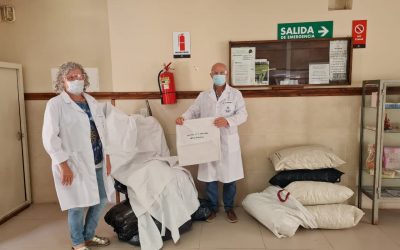 EL HOSPITAL DR. PEDRO T. ORELLANA RECIBIÓ UNA NUEVA DONACIÓN DE DAMAS ROSADAS: FUNDAS PARA COLCHONES Y ALMOHADAS Y 6 ALMOHADAS COMPLETAS