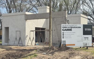 SIGUE A BUEN RITMO LA CONSTRUCCIÓN DE LA NUEVA DELEGACIÓN DE GARRÉ: EL INTENDENTE FRANCISCO RECOULAT Y EL DELEGADO MARTÍN PÁEZ RECORRIERON LA OBRA
