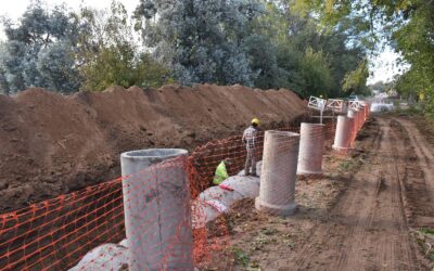 AVANCES DE LA OBRA DE DESAGÜES PLUVIALES EN LA AMPLIACIÓN URBANA Y SOLICITUD PARA AMPLIAR EL CANAL LLAMBÍAS