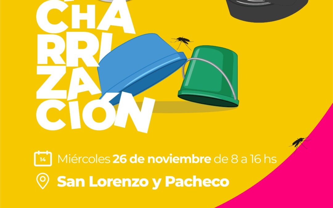 DENGUE: MAÑANA (MIÉRCOLES) HABRÁ UNA JORNADA DE DESCACHARRIZACIÓN EN EL SECTOR ALEDAÑO A LAS CALLES SAN LORENZO Y PACHECO