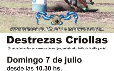 INDEPENDENCIA: HABRÁ ACTO OFICIAL, JUEGOS ECUESTRES, PEÑA DE BARRIO ALEGRE Y ANIVERSARIO DE LA ESCUELA MUNICIPAL