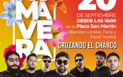FIESTA POR EL DÍA DE LA PRIMAVERA EN TRENQUE LAUQUEN: HABRÁ MÚSICOS LOCALES Y UN GRAN CIERRE CON LA PRESENTACIÓN DE “CRUZANDO EL CHARCO”
