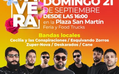 DÍA DE LA PRIMAVERA: LA GRAN FIESTA SERÁ MAÑANA (DOMINGO 21) EN PLAZA SAN MARTÍN CON BANDAS LOCALES Y EL CIERRE CON CRUZANDO EL CHARCO