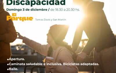 POR EL DÍA INTERNACIONAL DE LAS PERSONAS CON DISCAPACIDAD, EL PRÓXIMO DOMINGO (3 DE DICIEMBRE) HABRÁ EN EL PARQUE UNA JORNADA RECREATIVA CON MUCHAS ACTIVIDADES