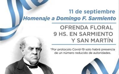 DÍA DEL MAESTRO: EL VIERNES (11) A LAS 9 HS. SE COLOCARÁ UNA OFRENDA FLORAL EN EL MONUMENTO A DOMINGO F. SARMIENTO