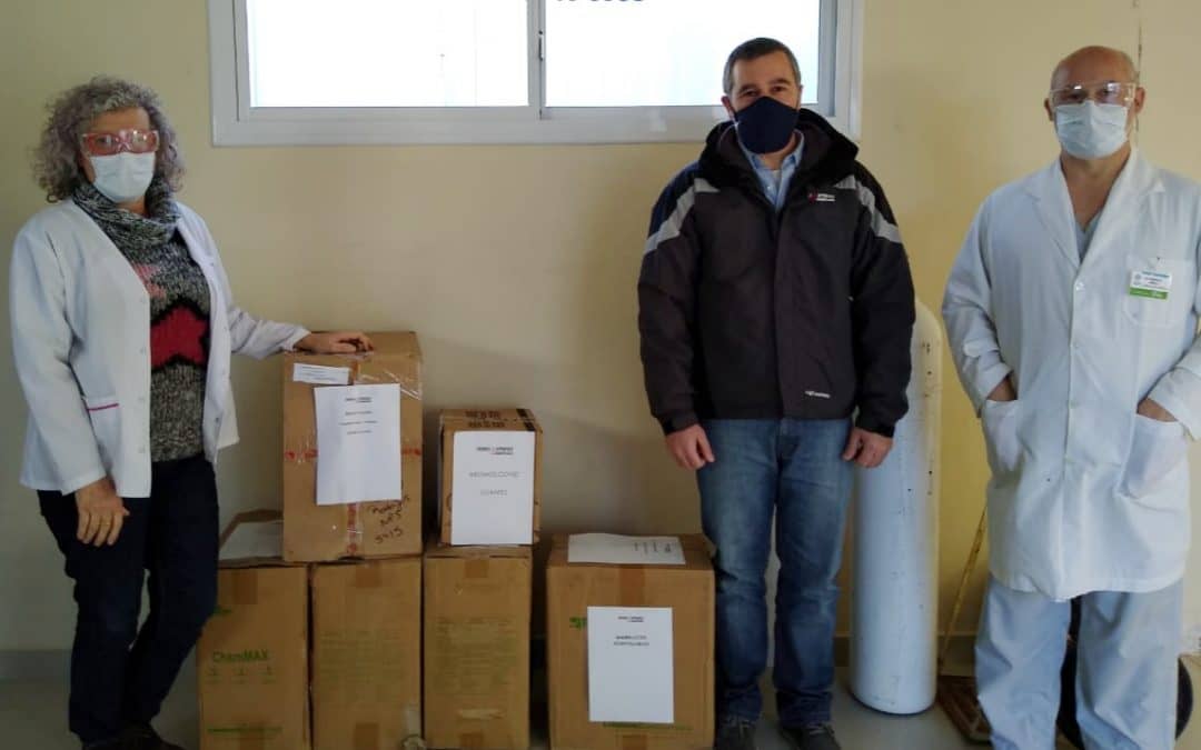 EL HOSPITAL DR. PEDRO T. ORELLANA RECIBIÓ UNA IMPORTANTE DONACIÓN EN MATERIALES DE BIOSEGURIDAD DE LA EMPRESA FERROEXPRESO PAMPEANO