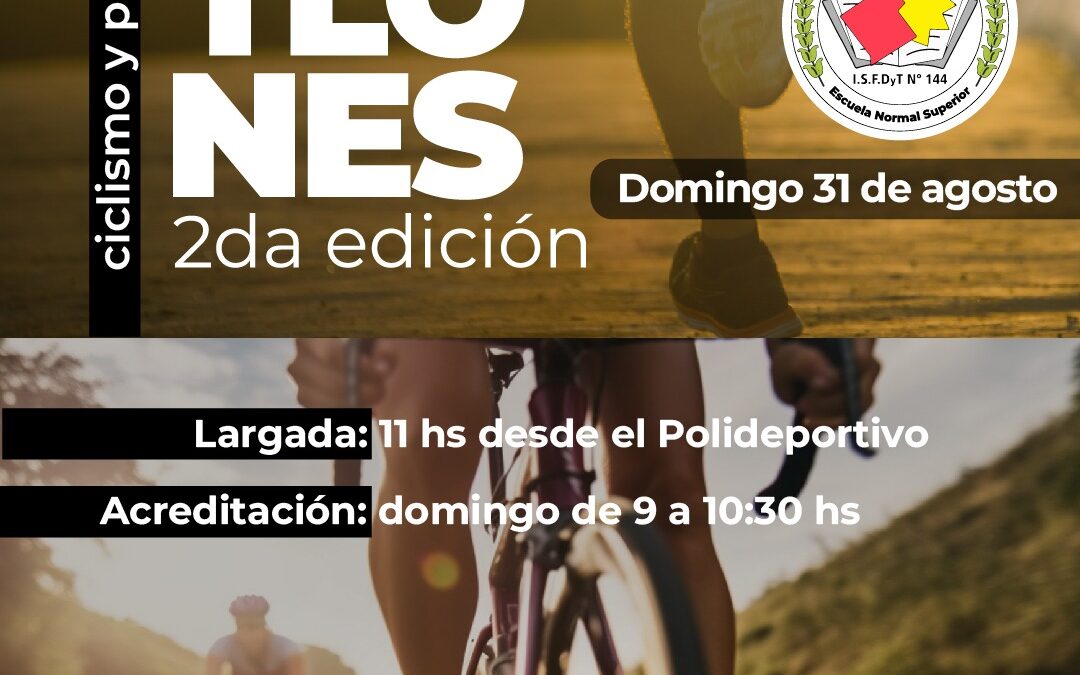 CAMPEONATO DE DUATLONES: EL DOMINGO 31 DE AGOSTO SE DISPUTARÁ LA TERCERA FECHA