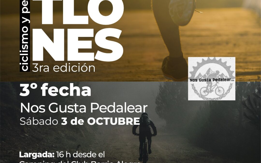SE VIENE LA 3° FECHA DEL CAMPEONATO DE DUATLONES: A PREPARARSE PARA ESTE SÁBADO 3 DE OCTUBRE