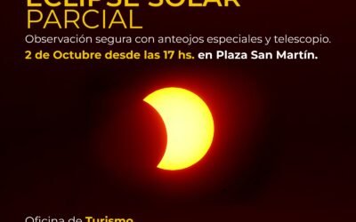 ECLIPSE SOLAR PARCIAL: OBSERVACIÓN SEGURA CON ANTEOJOS ESPECIALES Y TELESCOPIO, PASADO MAÑANA (MIÉRCOLES) EN LA PLAZA SAN MARTÍN