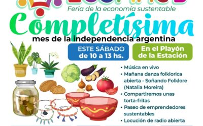 DANZAS FOLCLÓRICAS, RADIO ABIERTA, MÚSICA Y TORTAS FRITAS, ESTE SÁBADO (13) EN UNA NUEVA FERIA ECOFINES COMPLETÍSIMA EN EL PLAYÓN DE LA ESTACIÓN