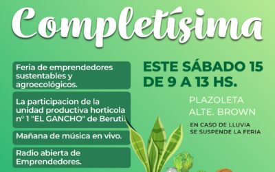 FERIA ECOFINES COMPLETÍSIMA, MAÑANA (SÁBADO) EN LA PLAZOLETA ALMIRANTE BROWN