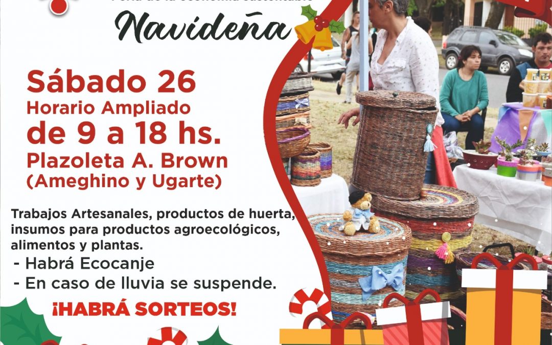 EL PRÓXIMO SÁBADO LLEGA LA SEGUNDA EDICIÓN DE LA FERIA ECOFINES NAVIDEÑA CON UNA AMPLIA VARIEDAD DE TRABAJOS ARTESANALES Y SORTEOS
