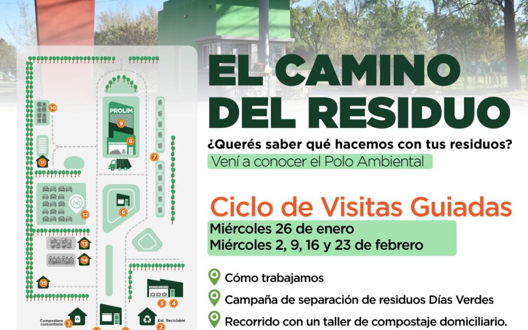 “EL CAMINO DEL RESIDUO”: EL PRÓXIMO MIÉRCOLES COMIENZA UN CICLO DE VISITAS GUIADAS EN EL POLO AMBIENTAL DE TRENQUE LAUQUEN