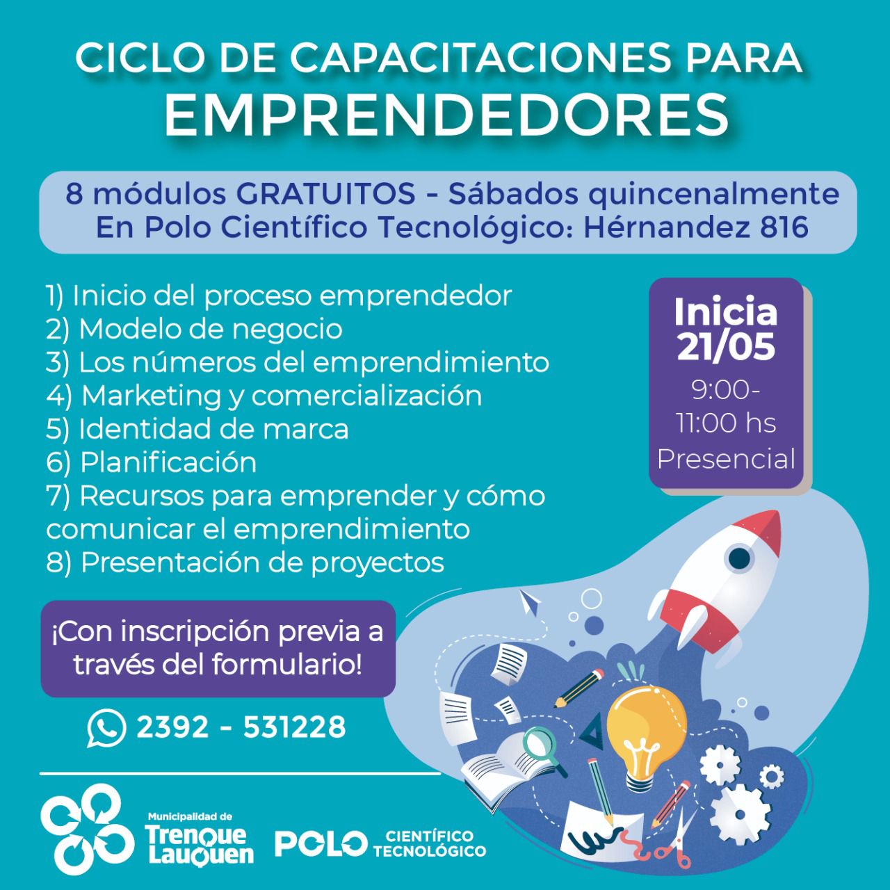 CICLO DE CAPACITACIONES PARA EMPRENDEDORES EN EL POLO CIENTÍFICO ...