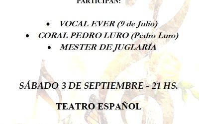 EL MESTER DE JUGLARÍA ORGANIZA UN ENCUENTRO CORAL EN EL TEATRO ESPAÑOL: PARTICIPARÁN  LAS AGRUPACIONES VOCAL EVER Y PEDRO LURO
