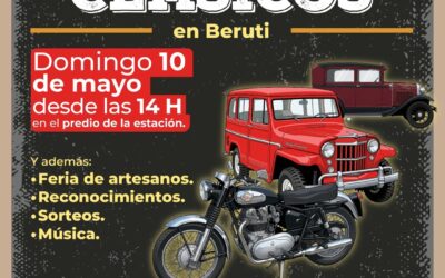 BERUTI: 3º ENCUENTRO DE MOTOS Y AUTOS CLÁSICOS, ESTE DOMINGO (10) DESDE LAS 14 H EN EL PREDIO DE LA ESTACIÓN