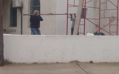 7° ENCUENTRO DE ARTE MURAL EN BERUTI: LOS ARTISTAS PLÁSTICOS COMENZARON ESTA TARDE (VIERNES) A PREPARAR LAS PAREDES PARA PINTAR LOS MURALES
