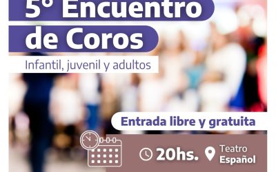 LOS COROS DE NIÑOS Y JUVENIL DE LA ESCUELA DE MÚSICA MUNICIPAL CANTARÁN EN EL 5º ENCUENTRO DE COROS QUE SE HARÁ EN CARLOS TEJEDOR