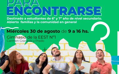 LA OFERTA EDUCATIVA UNIVERSITARIA, DE NIVEL TERCIARIO Y CURSOS CON SALIDA LABORAL, EN UN ENCUENTRO PARA JÓVENES EL PRÓXIMO MIÉRCOLES 30 EN LA ESCUELA TÉCNICA