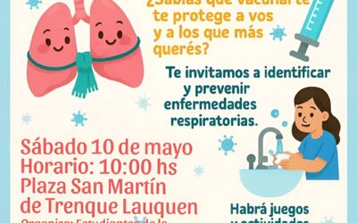 «CUIDEMOS NUESTROS PULMONES EN INVIERNO”: ESTE SÁBADO (10) EN PLAZA SAN MARTÍN HABRÁ UNA JORNADA DE PREVENCIÓN A CARGO DE ESTUDIANTES DE LA CARRERA DE ENFERMERÍA