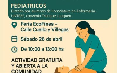 CURSO DE PRIMEROS AUXILIOS Y RCP BÁSICO EN ADULTOS Y PEDIÁTRICOS ABIERTO A LA COMUNIDAD, ESTE SÁBADO (26) EN LA FERIA ECOFINES