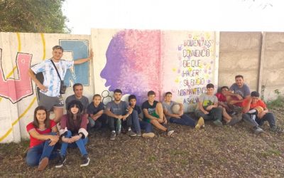 POR EL DÍA INTERNACIONAL DE LA MUJER, LOS JÓVENES DEL PROGRAMA ENVIÓN REALIZARON UN MURAL