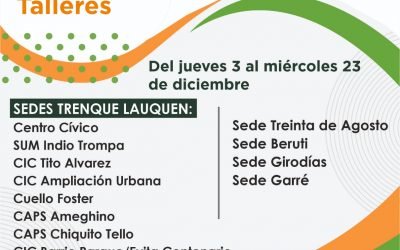 DESDE HOY Y HASTA EL MIÉRCOLES 23 ESTARÁ ABIERTA LA INSCRIPCIÓN PARA LOS CURSOS Y TALLERES 2021 DE LA ESCUELA MUNICIPAL