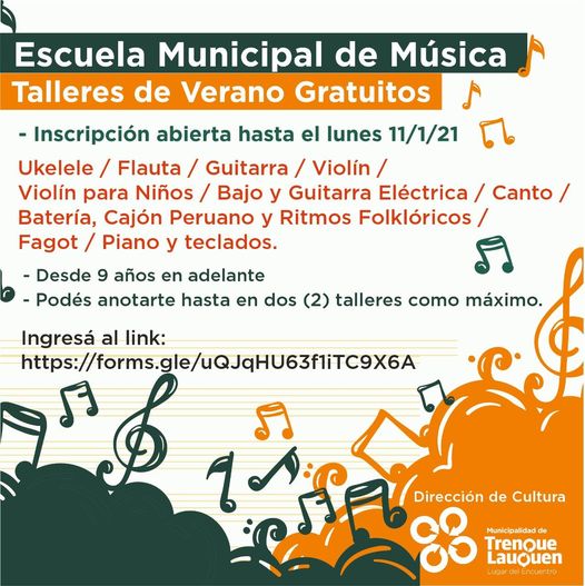 LA ESCUELA MUNICIPAL DE MÚSICA TIENE ABIERTA HASTA EL PRÓXIMO LUNES LA INSCRIPCIÓN PARA SUS TALLERES DE VERANO GRATUITOS