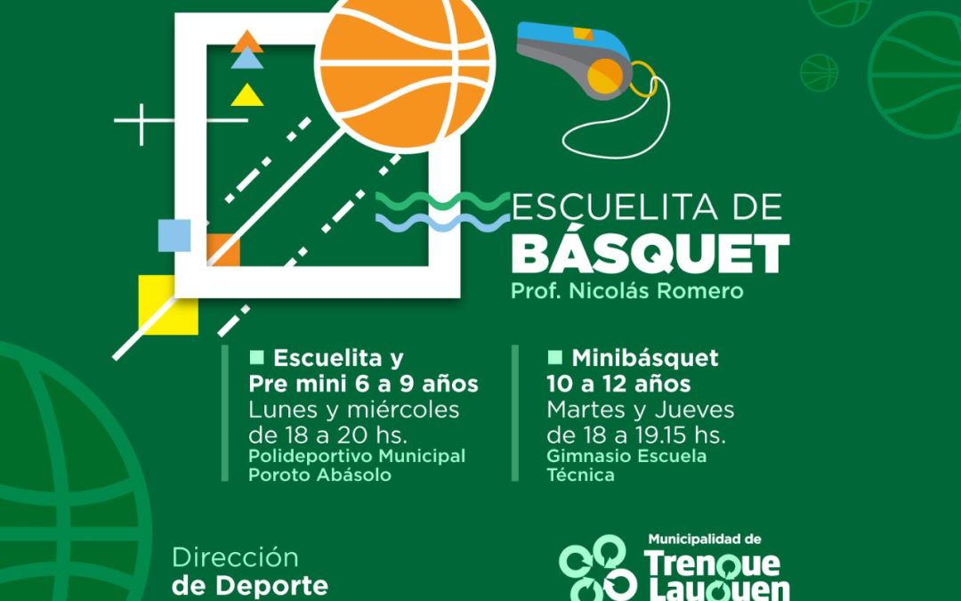 EMPIEZA LA ACTIVIDAD ANUAL DE LAS ESCUELITAS DE BÁSQUET Y DE CESTOBALL: ESTÁ ABIERTA LA INSCRIPCIÓN EN LA DIRECCIÓN DE DEPORTE