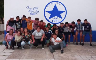 EL ESPACIO DE ADOLESCENTES DE BERUTI PRESENTÓ EL MURAL QUE FUE PINTADO EN LA CANTINA DEL CLUB GIAT