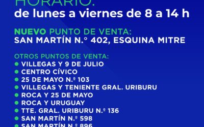 ESTACIONAMIENTO MEDIDO: DESDE HOY (VIERNES) NUEVO PUNTO DE VENTA EN SAN MARTÍN N.° 402, ESQUINA MITRE