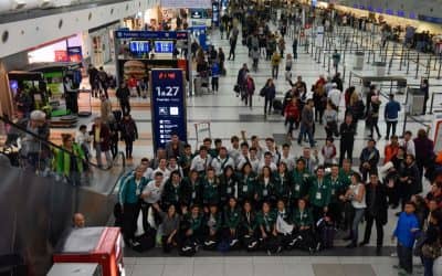 La delegación local realiza una escala de 16 horas en Doha, Quatar