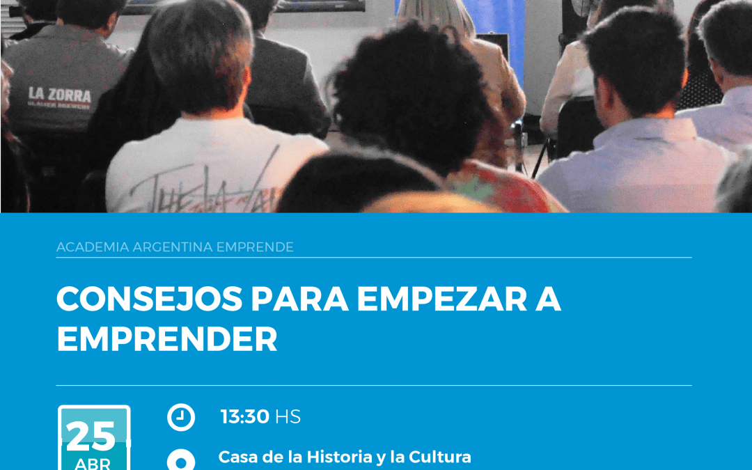 Se realizará el Taller «Consejos para empezar a emprender»
