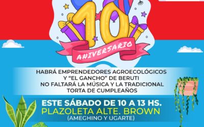 LA FERIA ECOFINES CELEBRA SUS 10 AÑOS ESTE SÁBADO (25) EN LA PLAZOLETA ALMIRANTE BROWN