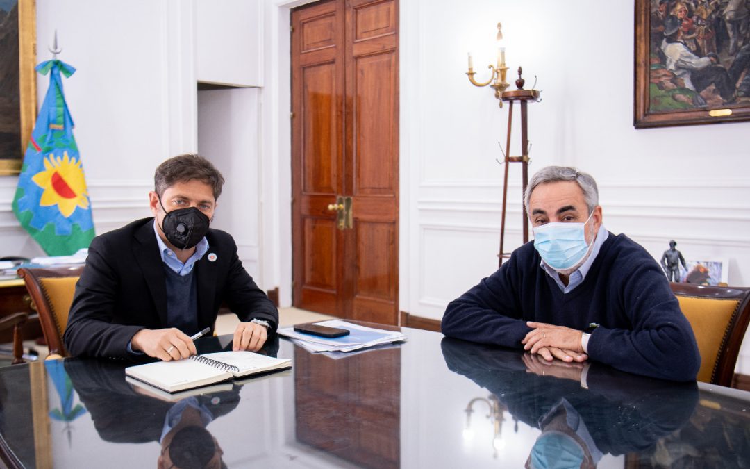 EL INTENDENTE FERNÁNDEZ SE REUNIÓ CON EL GOBERNADOR KICILLOF: REPASO DE OBRAS EN EJECUCIÓN Y DE PROYECTOS E INVITACIÓN A VISITAR TRENQUE LAUQUEN