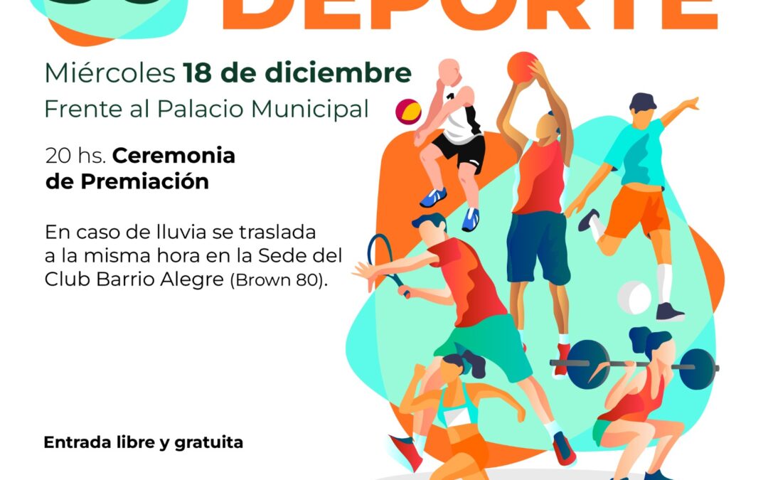 LA 36º EDICIÓN DE LA FIESTA DEL DEPORTE TENDRÁ LUGAR EL MIÉRCOLES 18 DE DICIEMBRE FRENTE AL PALACIO MUNICIPAL