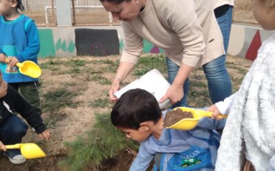 “MES DEL ÁRBOL”: SE TRABAJÓ EN LA FORESTACIÓN DEL PATIO DEL JARDÍN MATERNAL NUBECITAS