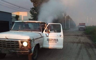 SE REFUERZAN LAS TAREAS DE FUMIGACIÓN CON VARIAS PASADAS POR DISTINTOS BARRIOS, CALLES Y ESPACIOS VERDES DE TRENQUE LAUQUEN