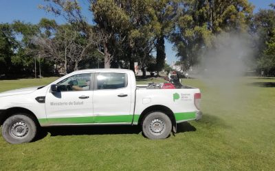 TÉCNICOS DE PROVINCIA YA ESTÁN REALIZANDO TAREAS DE FUMIGACIÓN EN ESPACIOS VERDES Y DISTINTOS SECTORES DE LA PLANTA URBANA DE LA CIUDAD