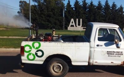 HIGIENE URBANA CONTINÚA LAS TAREAS DE FUMIGACIÓN CONTRA LOS MOSQUITOS EN DISTINTOS ESPACIOS VERDES Y SECTORES DEL ÁREA URBANA