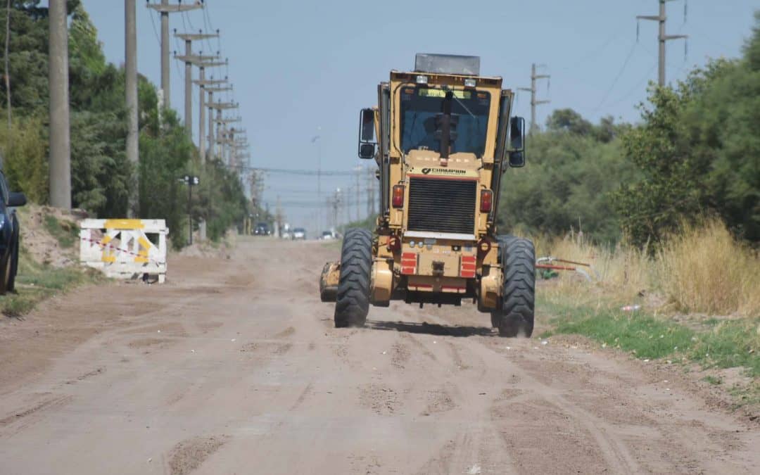 El Municipio ensancha la calle Llambías, desde el cruce con ruta 5 hacia la ciudad