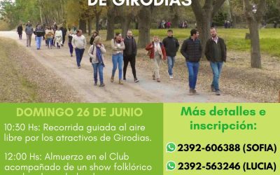 “CONOCIENDO LA HISTORIA DE GIRODÍAS”: OTRA PROPUESTA DEL GRUPO QUE IMPULSA EL TURISMO RURAL PARA EL DOMINGO 26 DE JUNIO