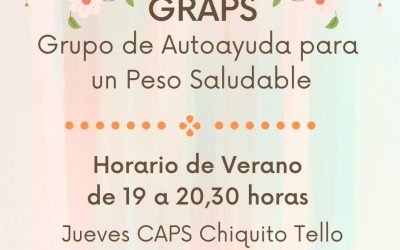 CAMBIO DE HORARIO PARA EL GRUPO DE AUTOAYUDA PARA UN PESO SALUDABLE (GRAPS): DESDE ESTA SEMANA FUNCIONARÁ DE 19 A 20.30