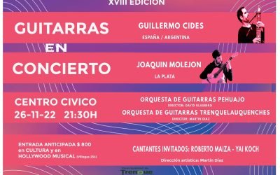 CON LA PARTICIPACIÓN DE RECONOCIDOS ARTISTAS, EL SÁBADO 26 DE NOVIEMBRE SE REALIZARÁ LA XVIII EDICIÓN DE “GUITARRAS EN CONCIERTO”
