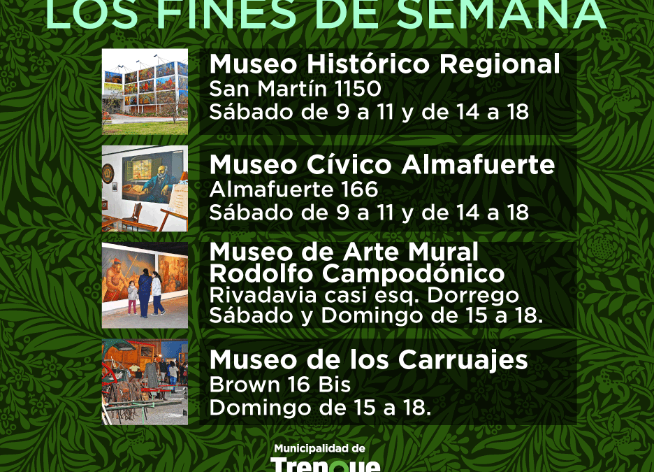 EL MUSEO DE ARTE MURAL ABRE EL FIN DE SEMANA CON HORARIO AMPLIADO Y EL MUSEO DE LOS CARRUAJES SE SUMA EL DOMINGO
