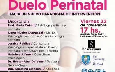 LA DRA. MARTA COHEN Y DESTACADOS PROFESIONALES DISERTARÁN SOBRE «DUELO PERINATAL. HACIA UN NUEVO PARADIGMA DE INTERVENCIÓN»